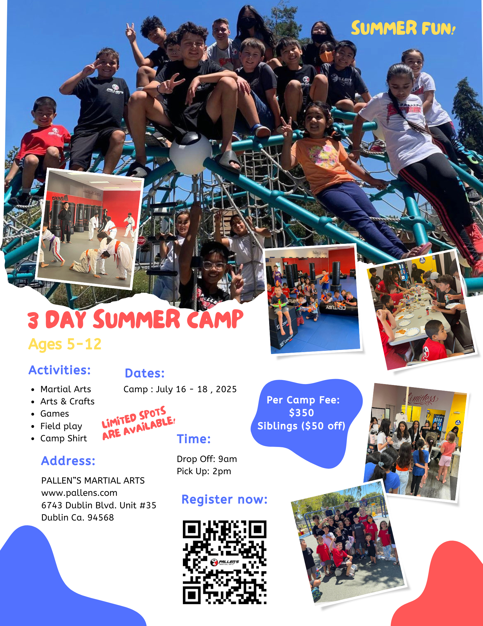 Pallens Martial Arts Tri Valley Summer Camps
